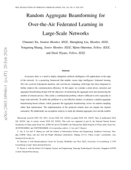 Random Aggregate Beamforming for Over-the-Air Federated Learning in
  Large-Scale Networks