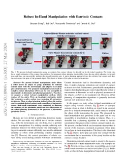 Robust In-Hand Manipulation with Extrinsic Contacts