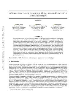 A Survey on Large Language Models from Concept to Implementation