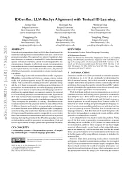 IDGenRec: LLM-RecSys Alignment with Textual ID Learning