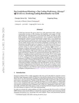 Top Leaderboard Ranking = Top Coding Proficiency, Always? EvoEval:
  Evolving Coding Benchmarks via LLM