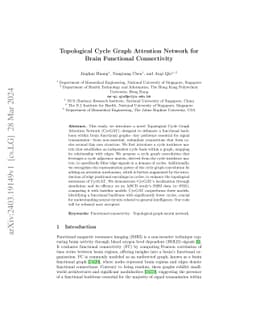 Topological Cycle Graph Attention Network for Brain Functional
  Connectivity