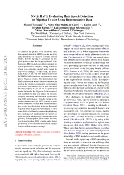 NaijaHate: Evaluating Hate Speech Detection on Nigerian Twitter Using
  Representative Data