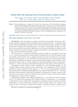 Random Multi-Type Spanning Forests for Synchronization on Sparse Graphs