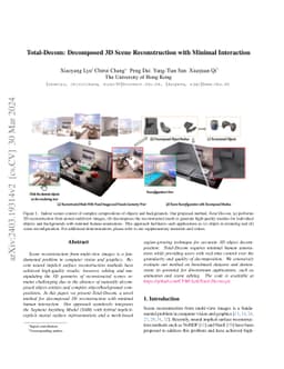 Total-Decom: Decomposed 3D Scene Reconstruction with Minimal Interaction