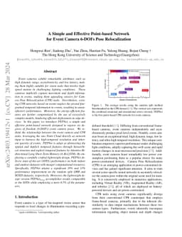 A Simple and Effective Point-based Network for Event Camera 6-DOFs Pose
  Relocalization