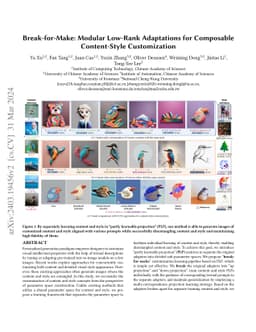 Break-for-Make: Modular Low-Rank Adaptations for Composable
  Content-Style Customization