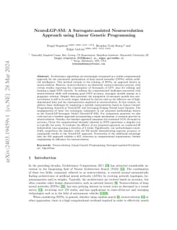 NeuroLGP-SM: A Surrogate-assisted Neuroevolution Approach using Linear
  Genetic Programming