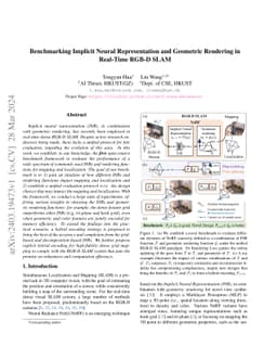 Benchmarking Implicit Neural Representation and Geometric Rendering in
  Real-Time RGB-D SLAM