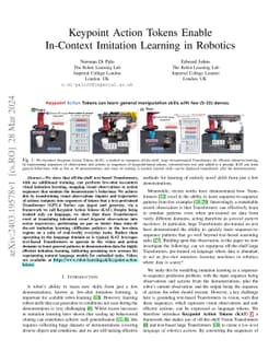 Keypoint Action Tokens Enable In-Context Imitation Learning in Robotics