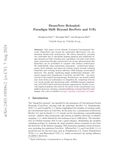 DenseNets Reloaded: Paradigm Shift Beyond ResNets and ViTs
