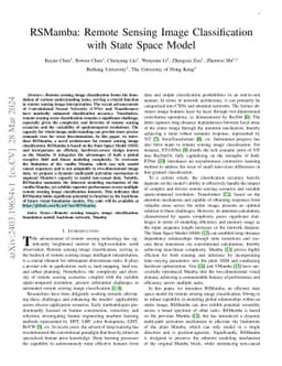 RSMamba: Remote Sensing Image Classification with State Space Model