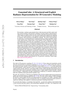 GaussianCube: A Structured and Explicit Radiance Representation for 3D
  Generative Modeling