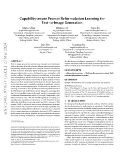 Capability-aware Prompt Reformulation Learning for Text-to-Image
  Generation
