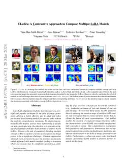 CLoRA: A Contrastive Approach to Compose Multiple LoRA Models