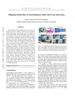 Mitigating Motion Blur in Neural Radiance Fields with Events and Frames