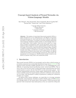 Concept-based Analysis of Neural Networks via Vision-Language Models