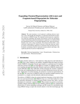 Expanding Chemical Representation with k-mers and Fragment-based
  Fingerprints for Molecular Fingerprinting