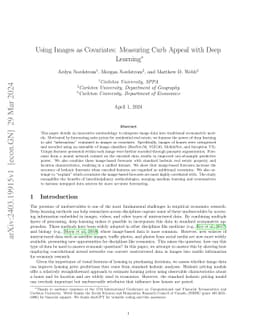 Using Images as Covariates: Measuring Curb Appeal with Deep Learning