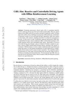 CtRL-Sim: Reactive and Controllable Driving Agents with Offline
  Reinforcement Learning