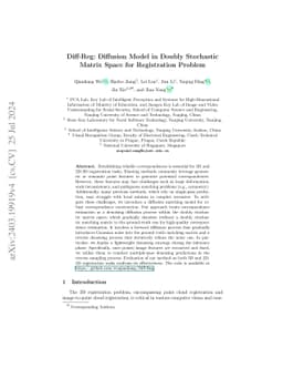 Diff-Reg v1: Diffusion Matching Model for Registration Problem