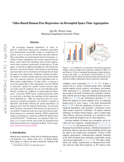Video-Based Human Pose Regression via Decoupled Space-Time Aggregation