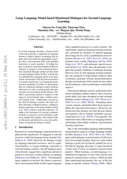 Large Language Model based Situational Dialogues for Second Language
  Learning