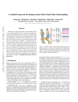 A Unified Framework for Human-centric Point Cloud Video Understanding