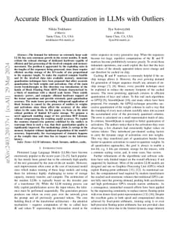 Accurate Block Quantization in LLMs with Outliers