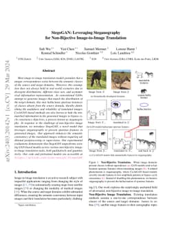 StegoGAN: Leveraging Steganography for Non-Bijective Image-to-Image
  Translation