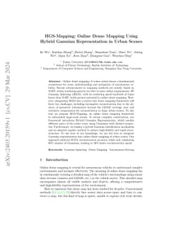HGS-Mapping: Online Dense Mapping Using Hybrid Gaussian Representation
  in Urban Scenes