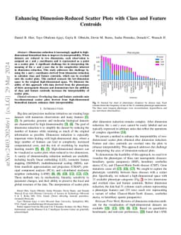 Enhancing Dimension-Reduced Scatter Plots with Class and Feature
  Centroids
