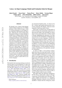 Latxa: An Open Language Model and Evaluation Suite for Basque