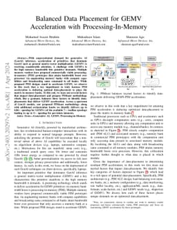 Balanced Data Placement for GEMV Acceleration with Processing-In-Memory