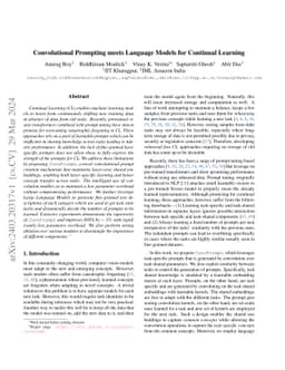 Convolutional Prompting meets Language Models for Continual Learning