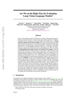 Are We on the Right Way for Evaluating Large Vision-Language Models?