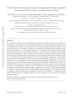 A finite operator learning technique for mapping the elastic properties
  of microstructures to their mechanical deformations