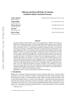 Efficient and Sharp Off-Policy Evaluation in Robust Markov Decision
  Processes