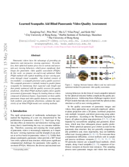 Learned Scanpaths Aid Blind Panoramic Video Quality Assessment