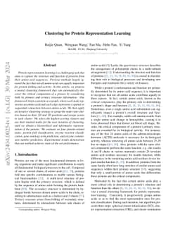 Clustering for Protein Representation Learning