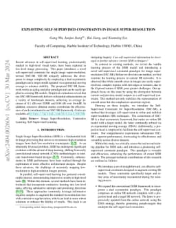 Exploiting Self-Supervised Constraints in Image Super-Resolution