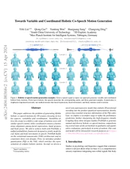 Towards Variable and Coordinated Holistic Co-Speech Motion Generation