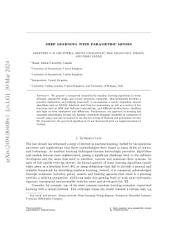 Deep Learning with Parametric Lenses