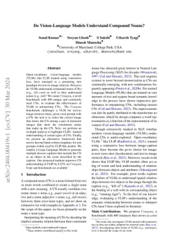 Do Vision-Language Models Understand Compound Nouns?