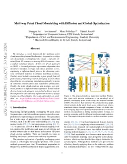 Multiway Point Cloud Mosaicking with Diffusion and Global Optimization