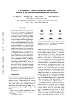 DOCMASTER: A Unified Platform for Annotation, Training, & Inference in
  Document Question-Answering