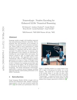 NumeroLogic: Number Encoding for Enhanced LLMs' Numerical Reasoning