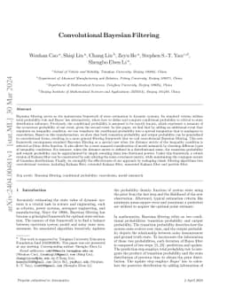 Convolutional Bayesian Filtering