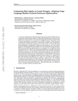 Comparing Bad Apples to Good Oranges: Aligning Large Language Models via Joint Preference Optimization