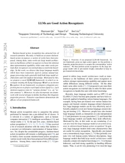 LLMs are Good Action Recognizers